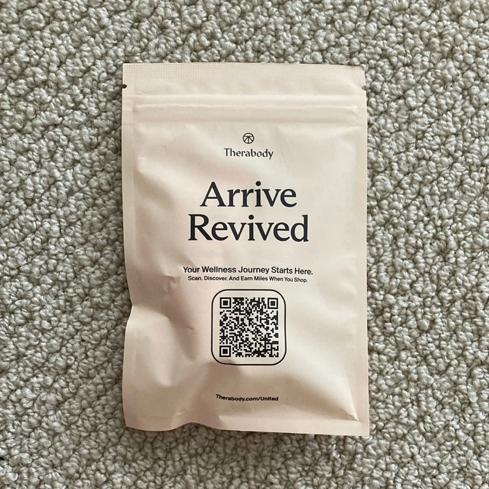 Therabody Arrive Revived Wellness Pack Towelette Lip Balm Hair Cream